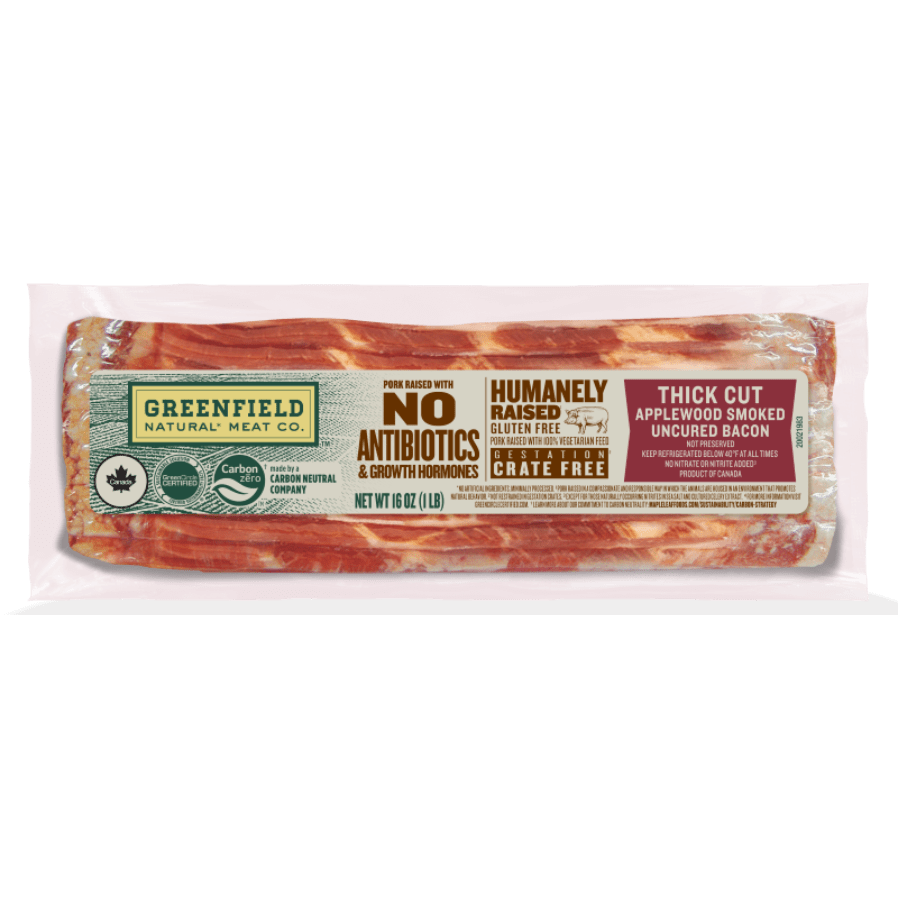Thick cut applewood smoked uncured bacon 16oz