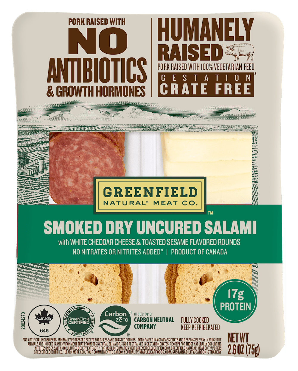 Smoked Dry Uncured Salami Lunch Kit